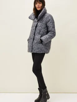 Anny Animal Print Puffer Coat