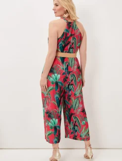 Antonia Palm Print Jumpsuit