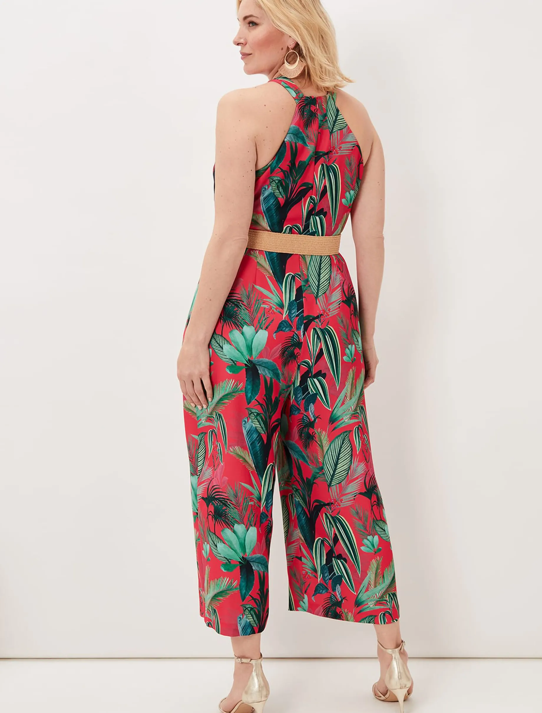 Antonia Palm Print Jumpsuit