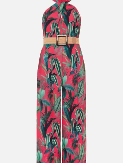 Antonia Palm Print Jumpsuit