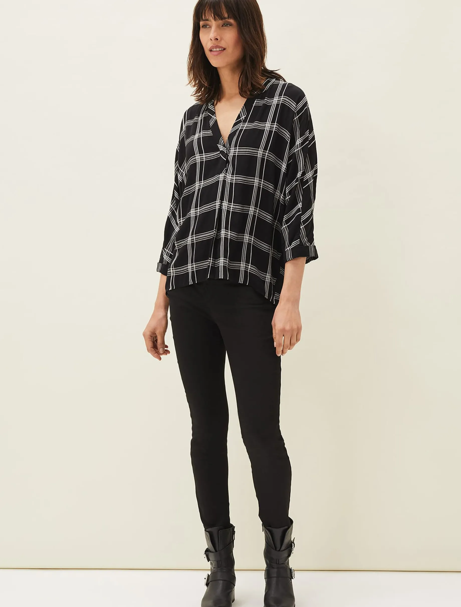 Arella Check Blouse
