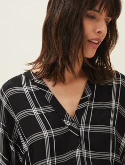 Arella Check Blouse
