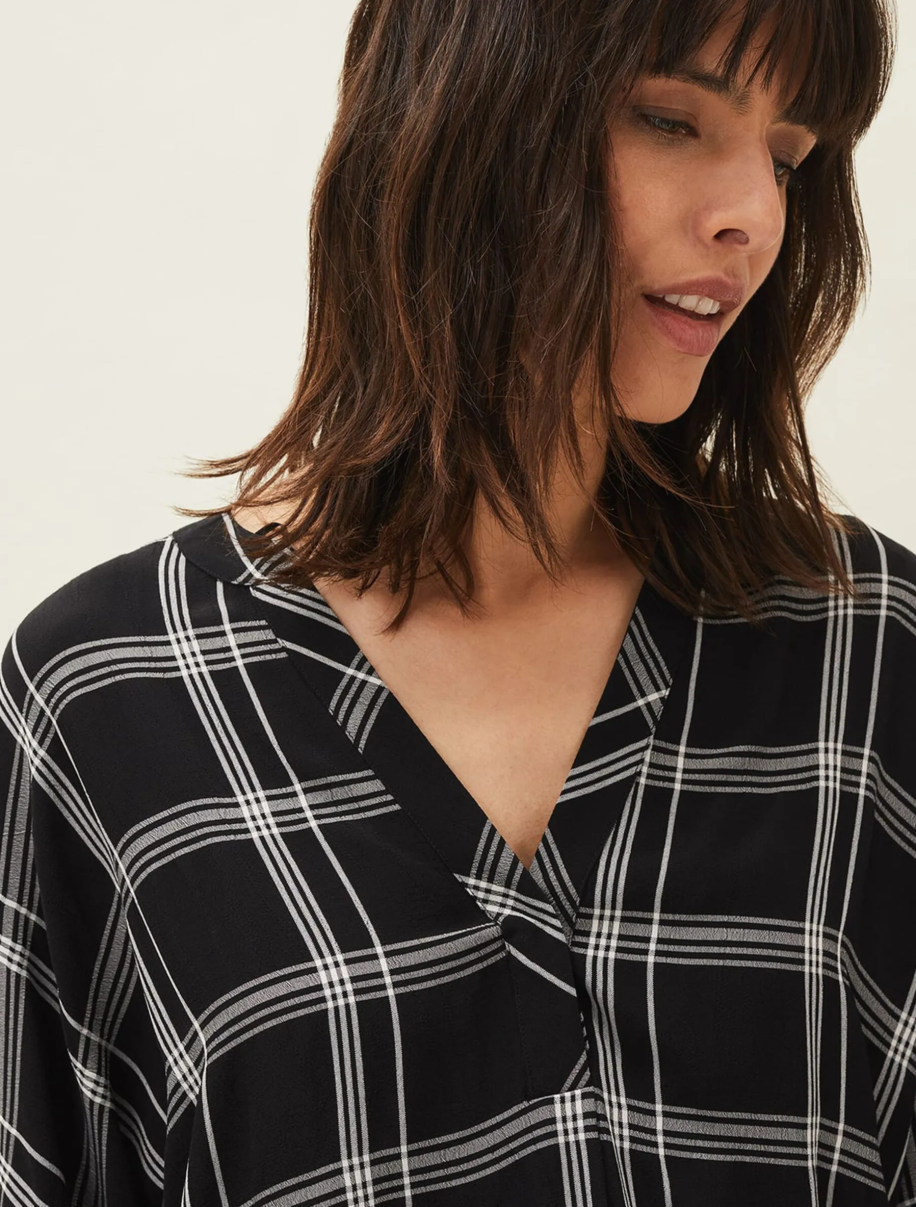 Arella Check Blouse