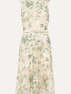 Aria Embroidered Lace Fit & Flare Dress