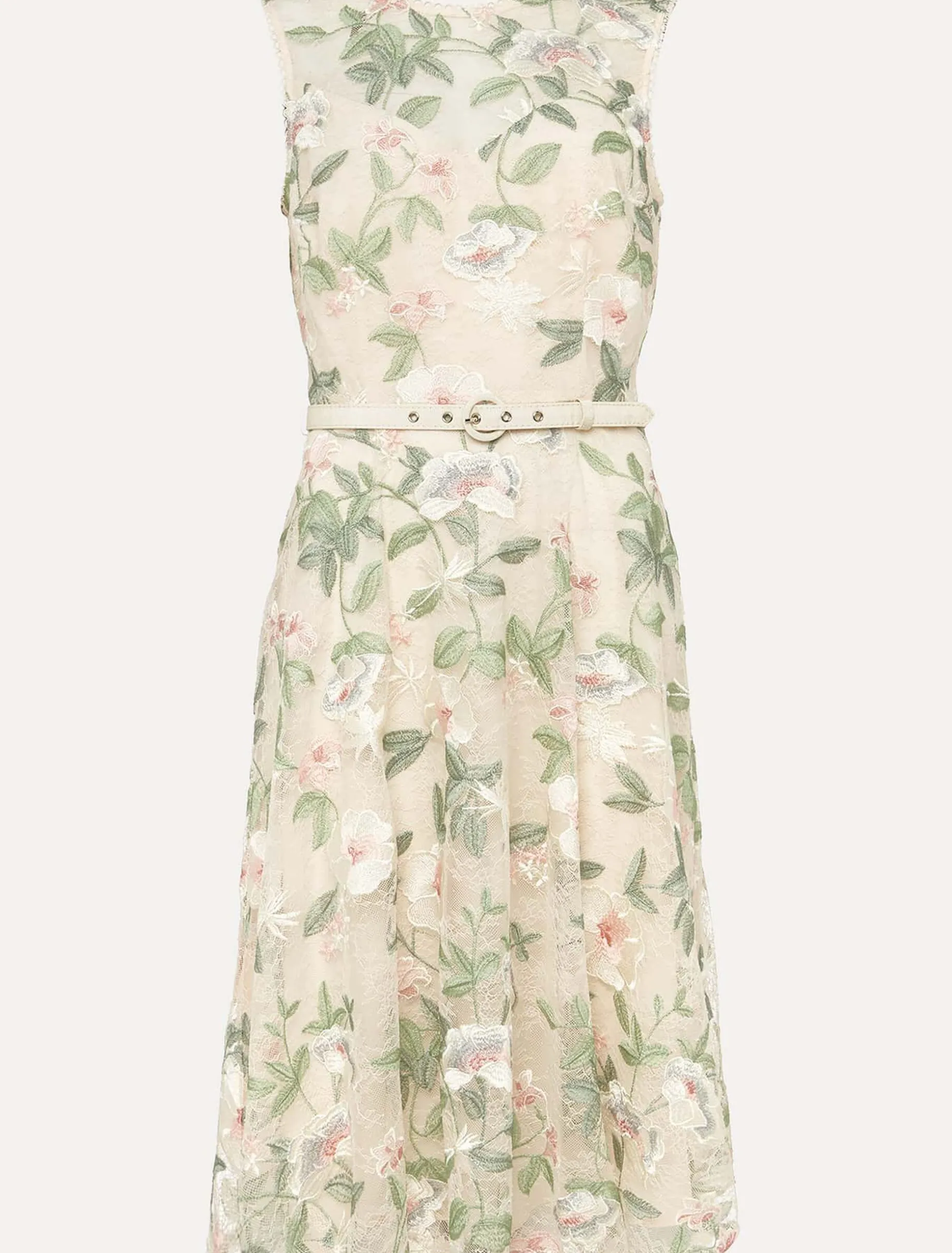 Aria Embroidered Lace Fit & Flare Dress
