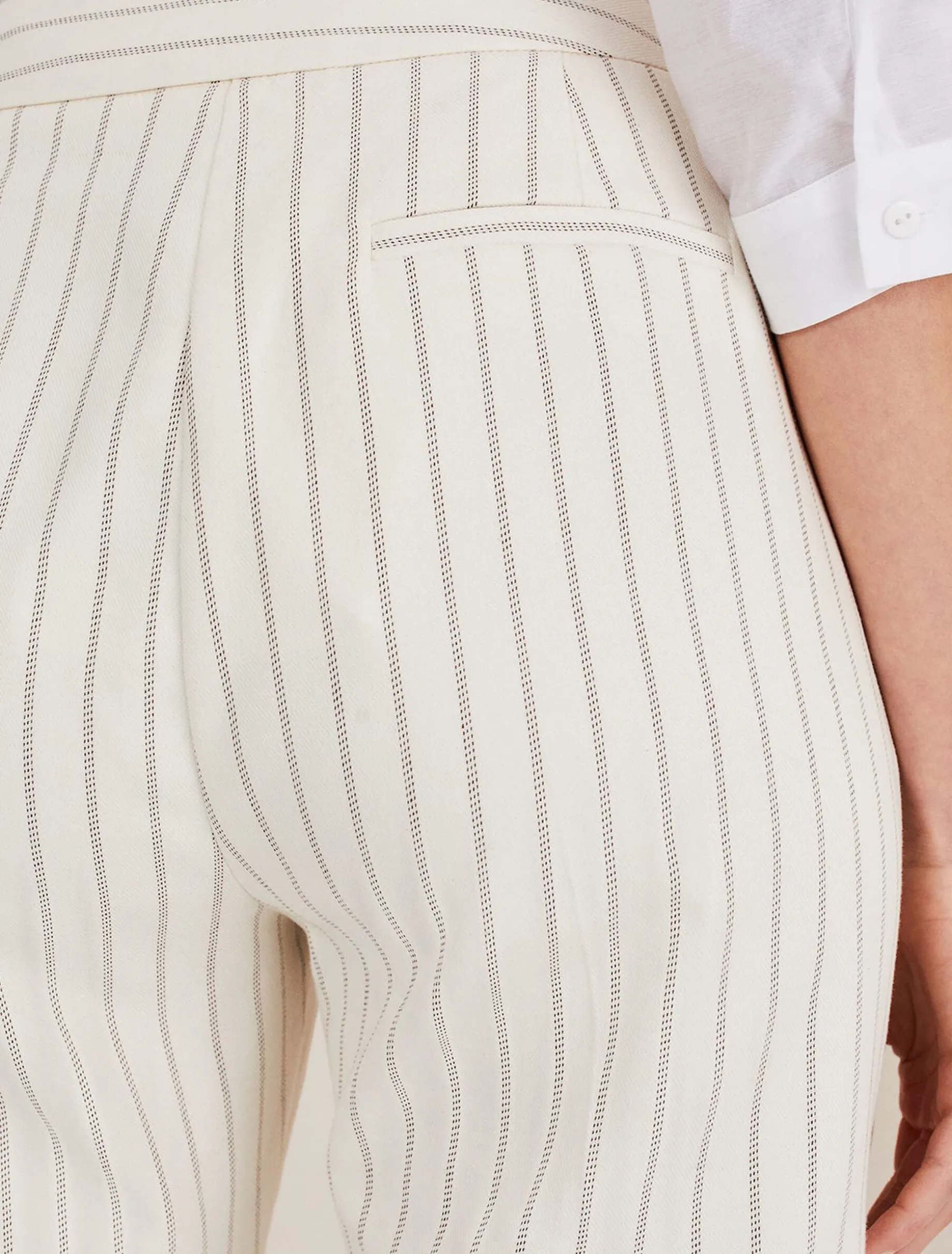 Ariella Pinstripe Straight Leg Trousers