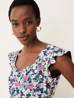 Arya Floral Frill Jumpsuit