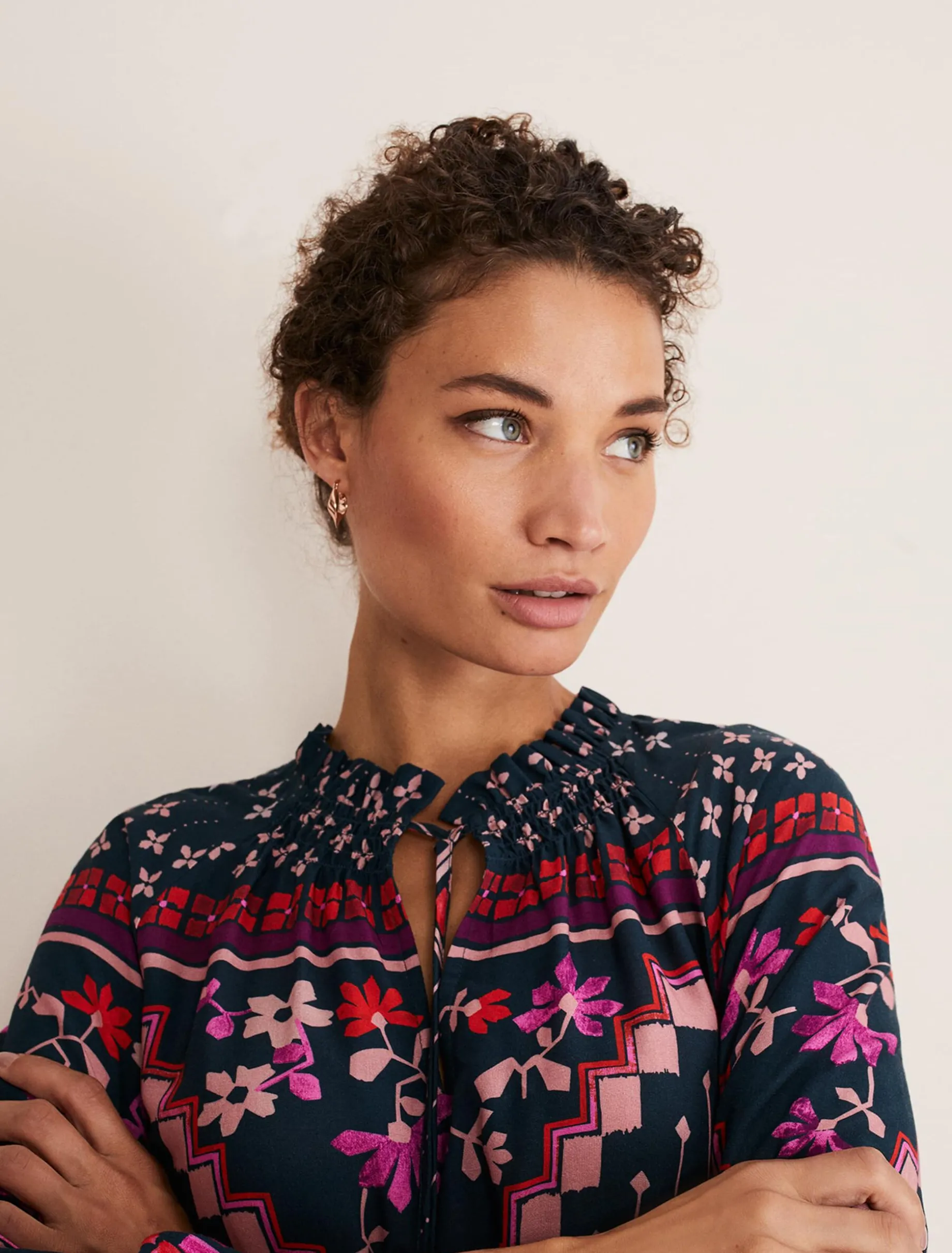 Asa Tile Print Midaxi Dress