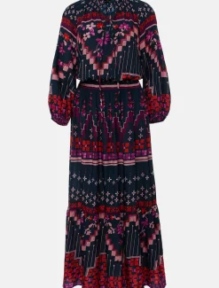 Asa Tile Print Midaxi Dress