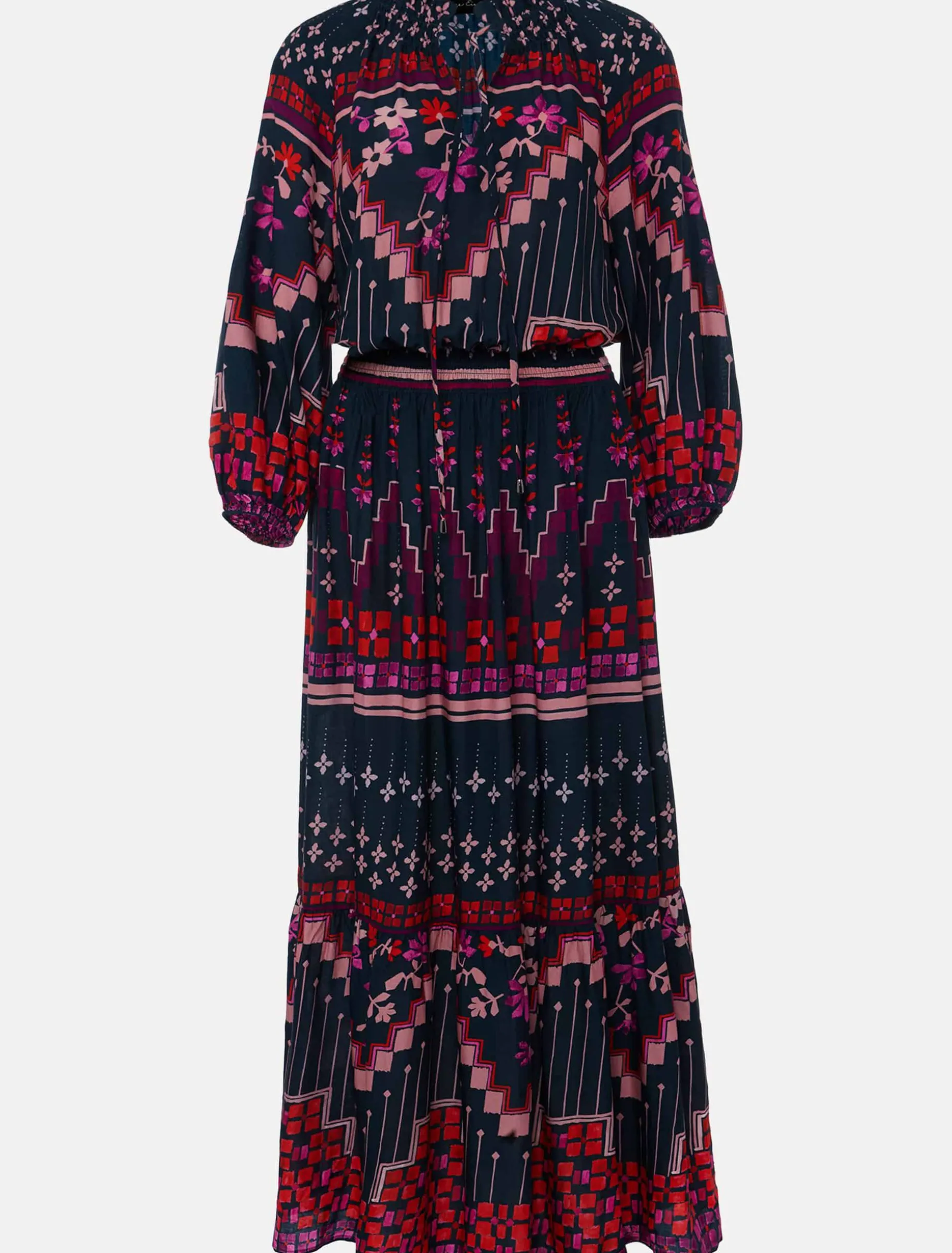 Asa Tile Print Midaxi Dress