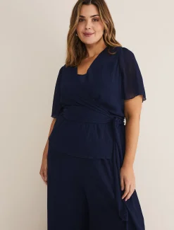 Aster Plisse Wrap Top Co-Ord
