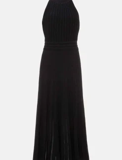 Athena Halter Neck Pointelle Dress