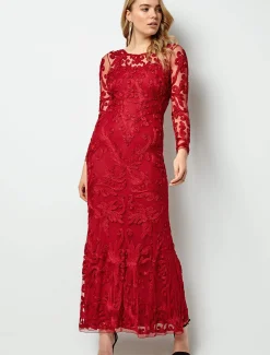 Aubree Tapework Lace Maxi Dress