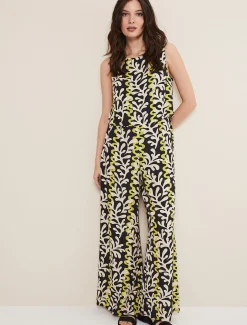 Aubrey Abstract Wide Leg Jumpsuit