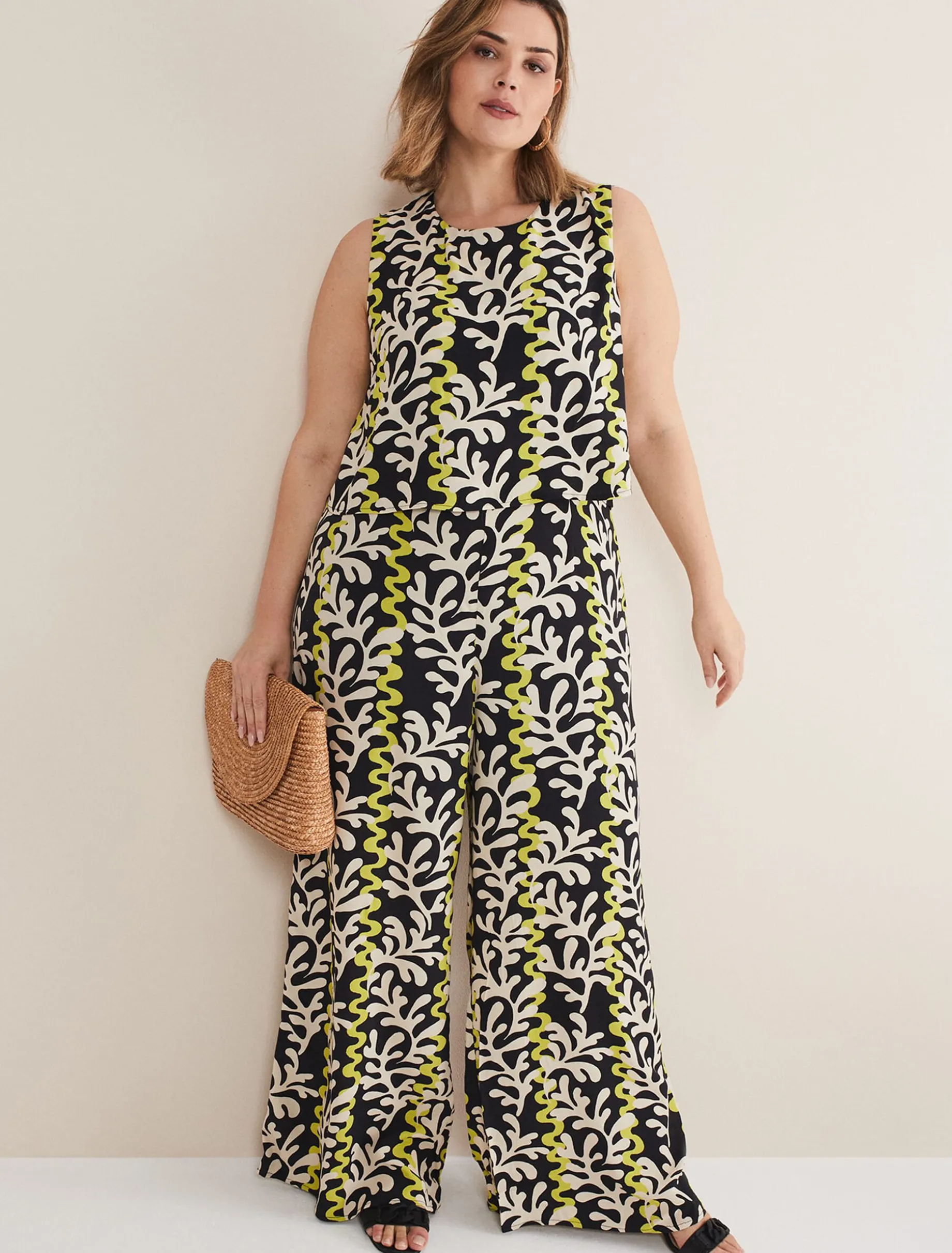 Aubrey Abstract Wide Leg Jumpsuit