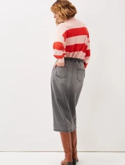 Aubrey Denim Midi Skirt
