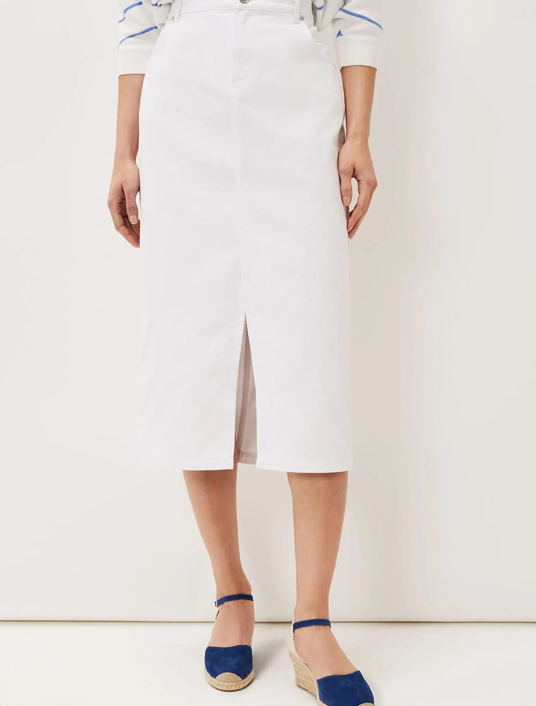 Aubrey Denim Midi Skirt