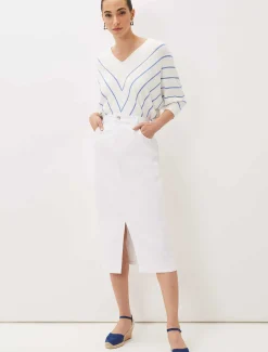 Aubrey Denim Midi Skirt