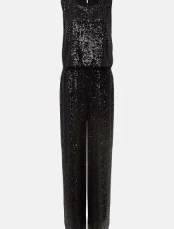 Aubrey Sequin Wide Leg Jumpsuit