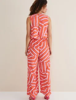 Aubrey Striped Wide Leg Jumpsuit