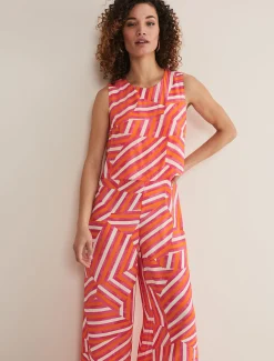 Aubrey Striped Wide Leg Jumpsuit