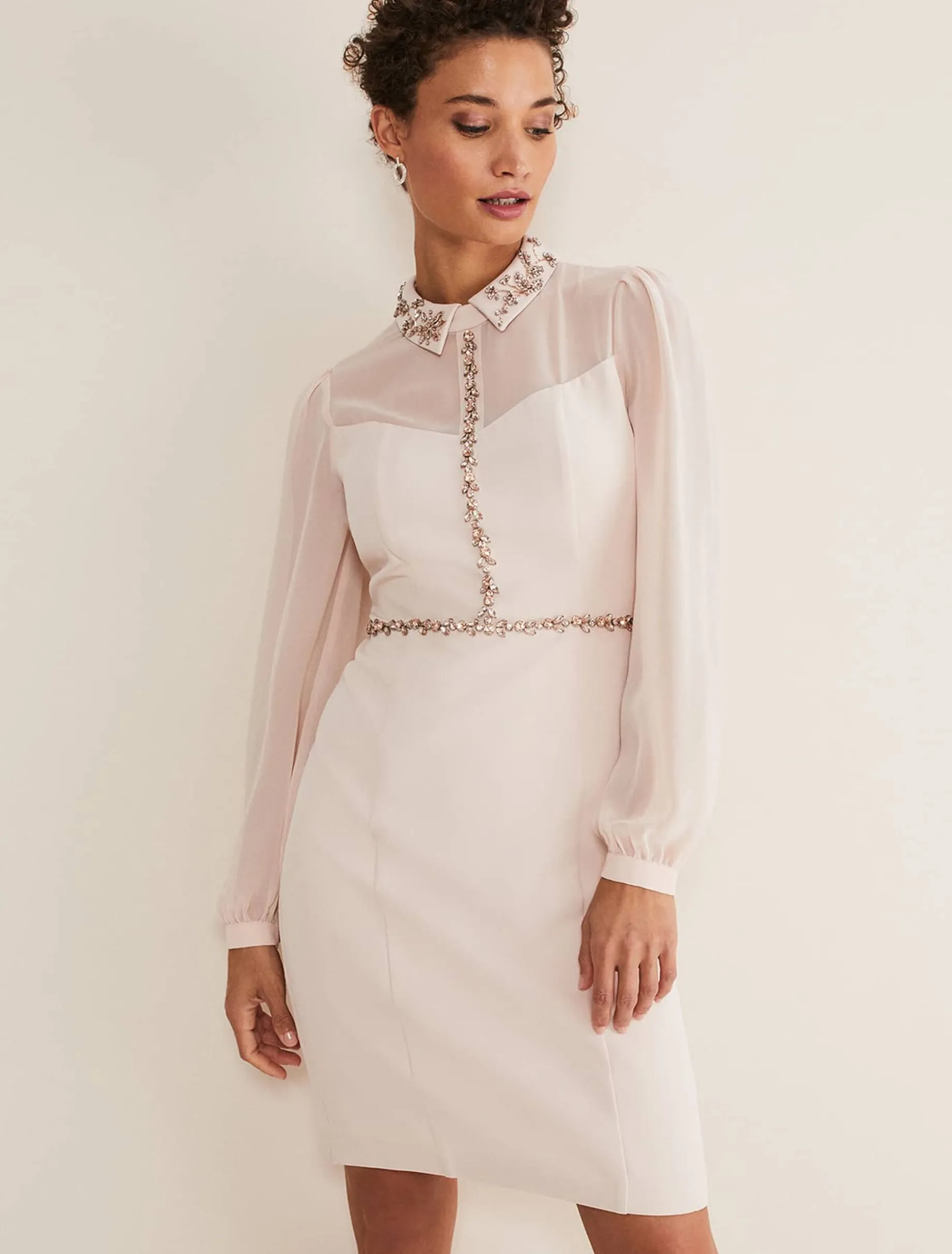 Avah Embellished Fitted Dress