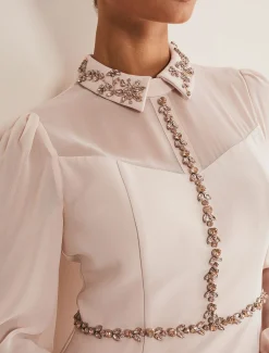 Avah Embellished Fitted Dress