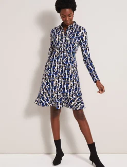 Avaline Abstract Print Dress
