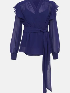 Avril Frill Wrap Co Ord Top