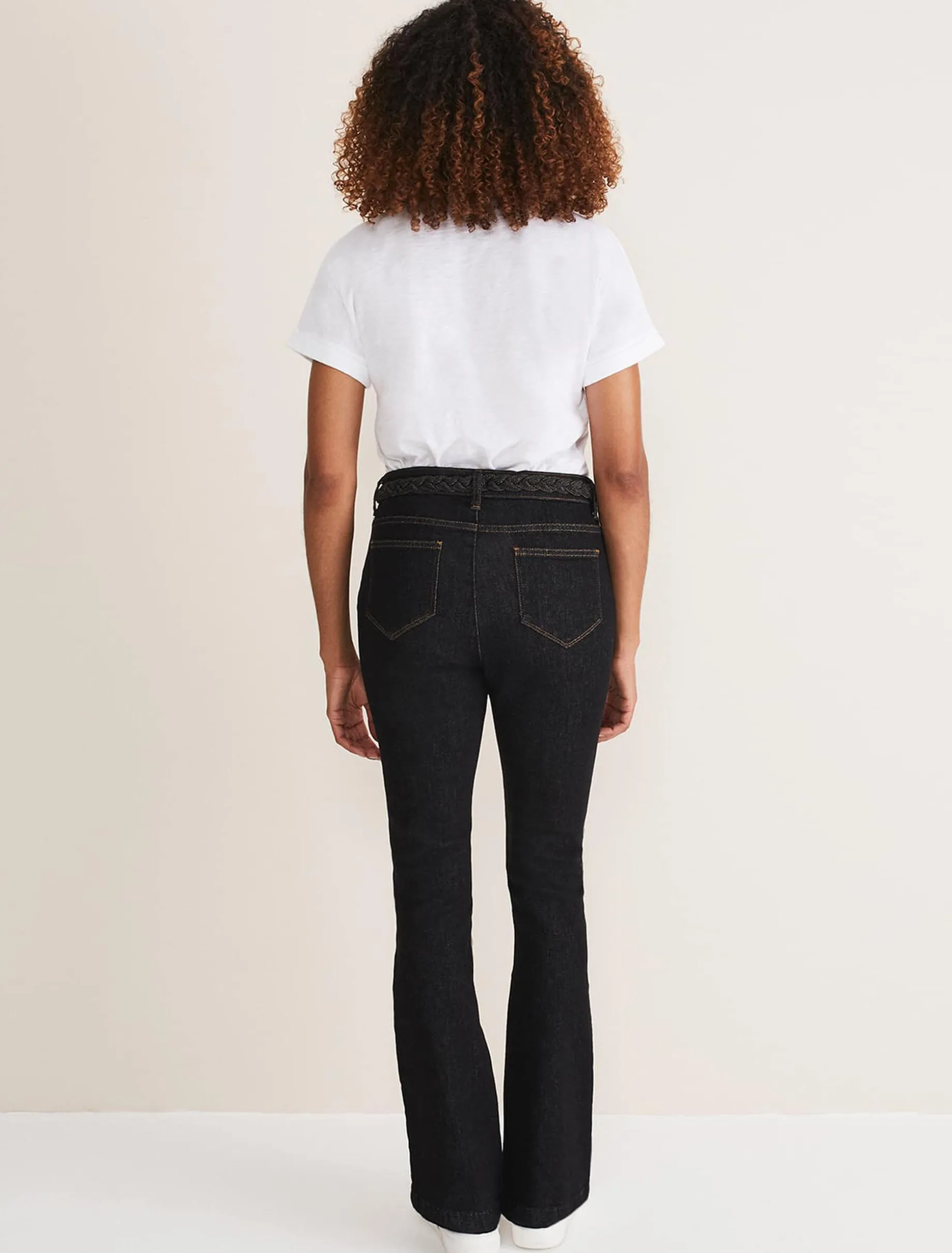 Ayca Topstitch Bootcut Jeans