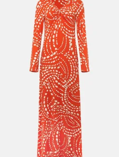 Ayla Spot Print Midi Dress