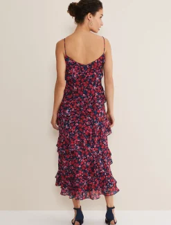 Ballie Strappy Asymmetric Frill Dress