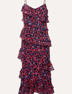Ballie Strappy Asymmetric Frill Dress