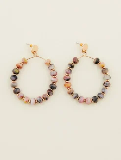 Beaded Hoop Earrings