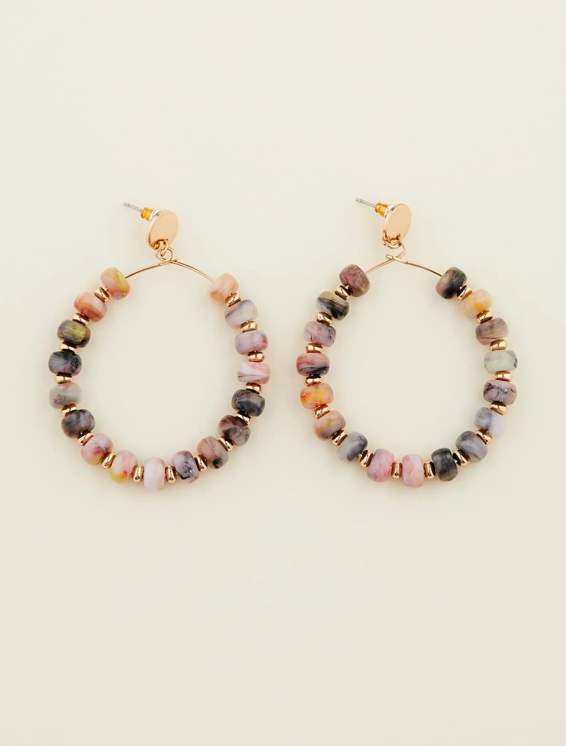 Beaded Hoop Earrings