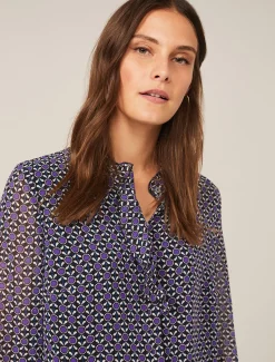 Beatrice Geo Print Blouse