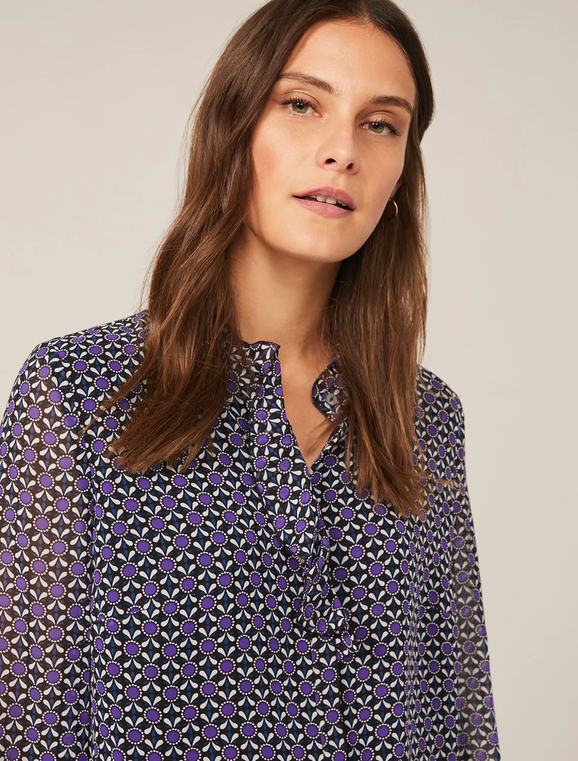 Beatrice Geo Print Blouse