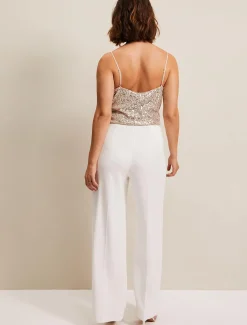 Beatriz Satin Wide Leg Bridal Trousers