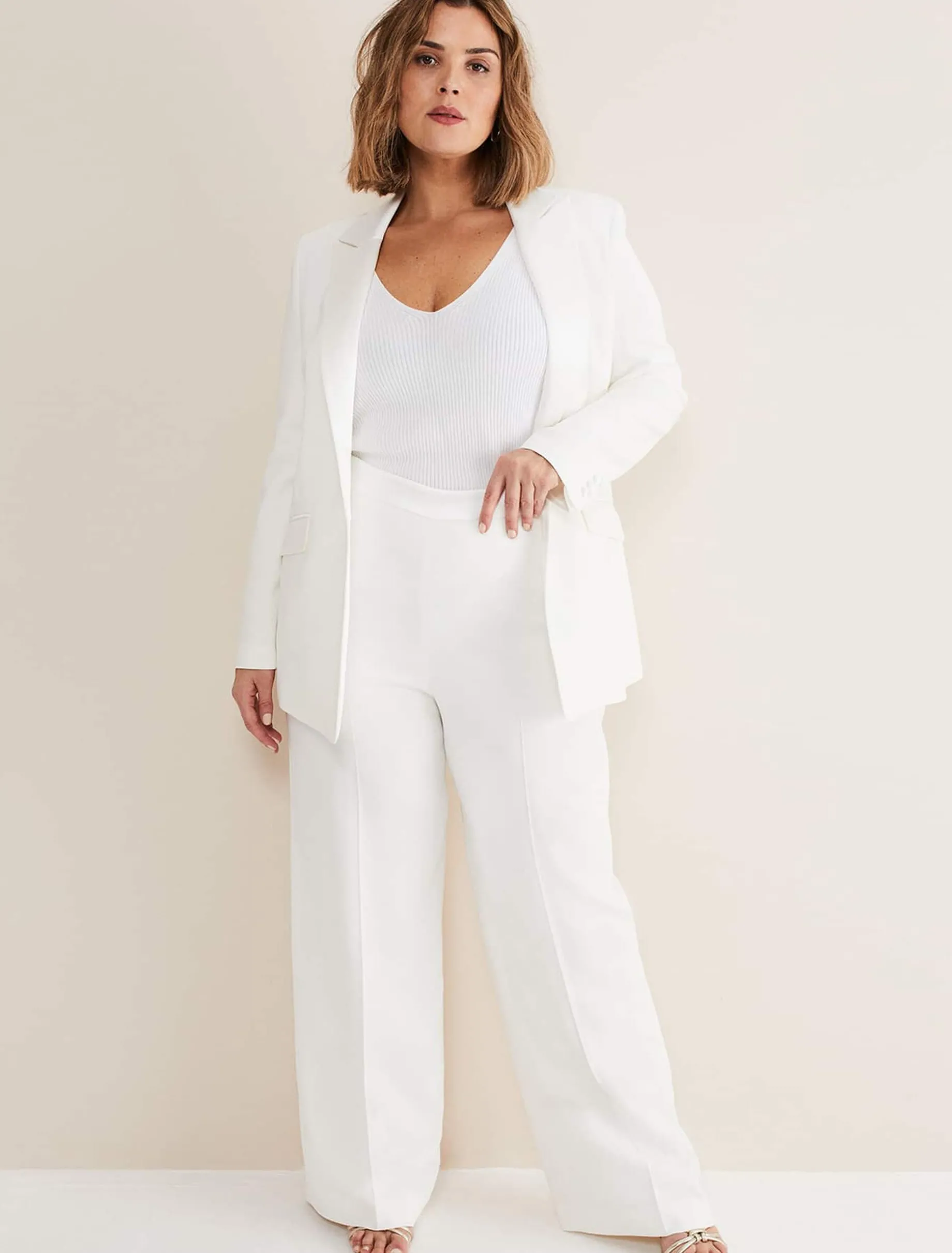 Beatriz Satin Wide Leg Bridal Trousers