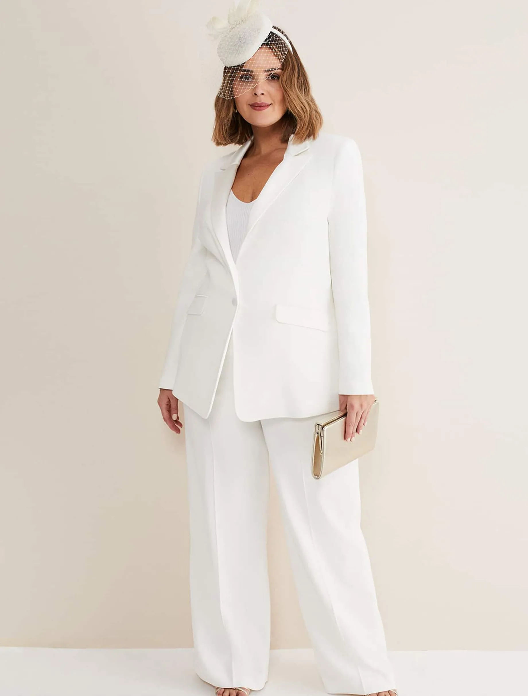 Beatriz White Satin Bridal Blazer