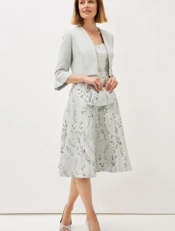 Becka Floral Jacquard Fit And Flare Dress