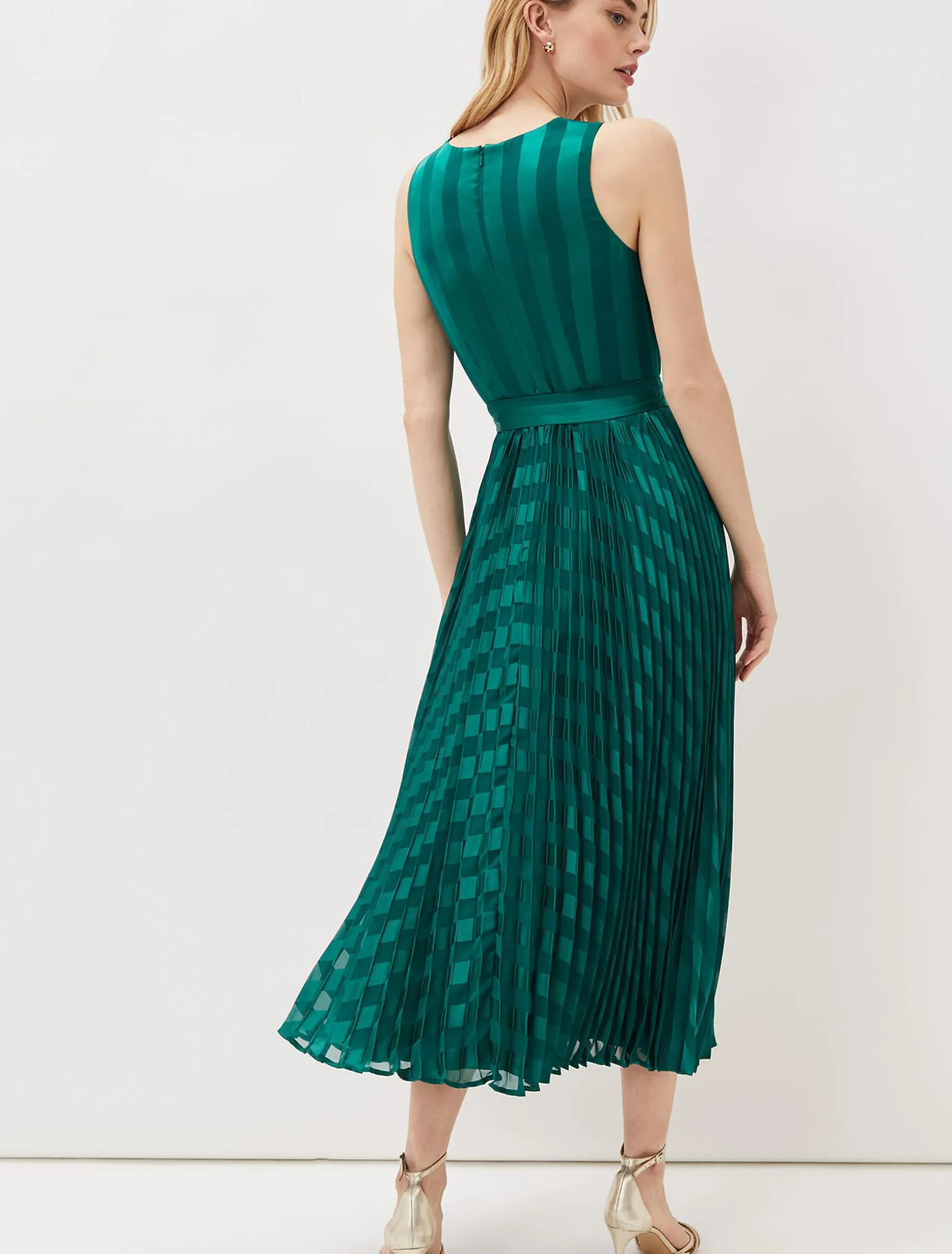 Beverley Stripe Jacquard Midaxi Dress
