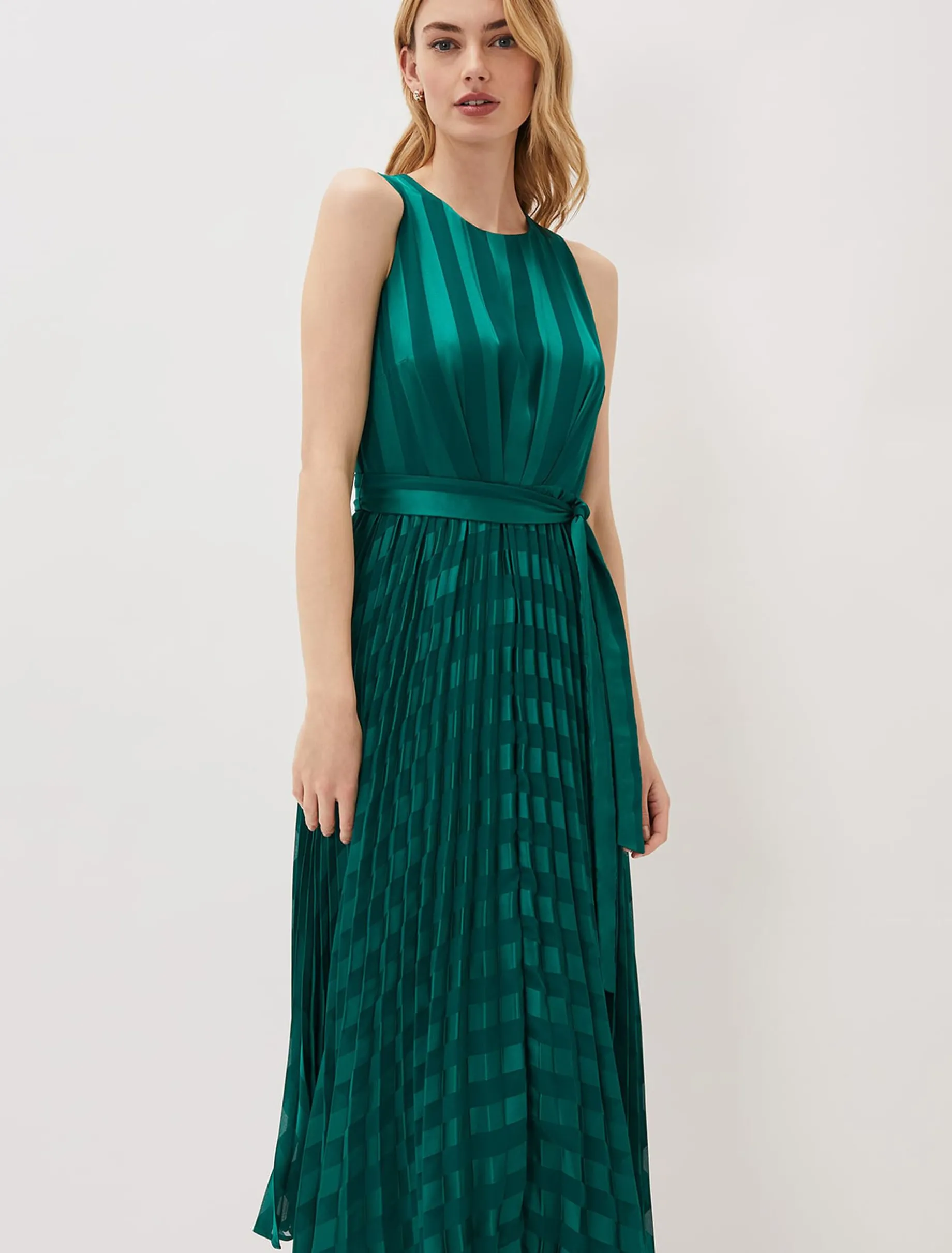 Beverley Stripe Jacquard Midaxi Dress