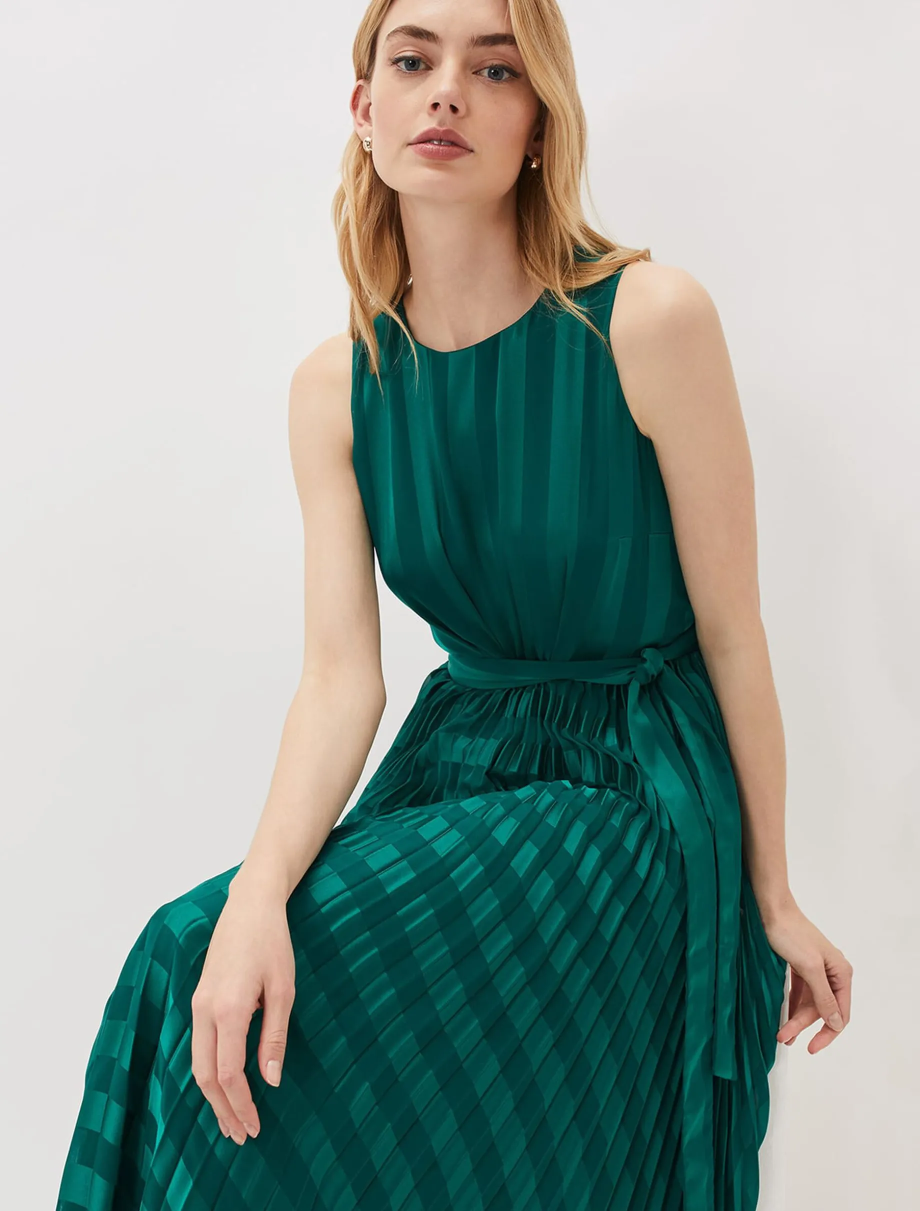Beverley Stripe Jacquard Midaxi Dress