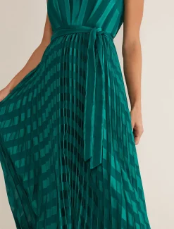 Beverley Stripe Jacquard Midaxi Dress