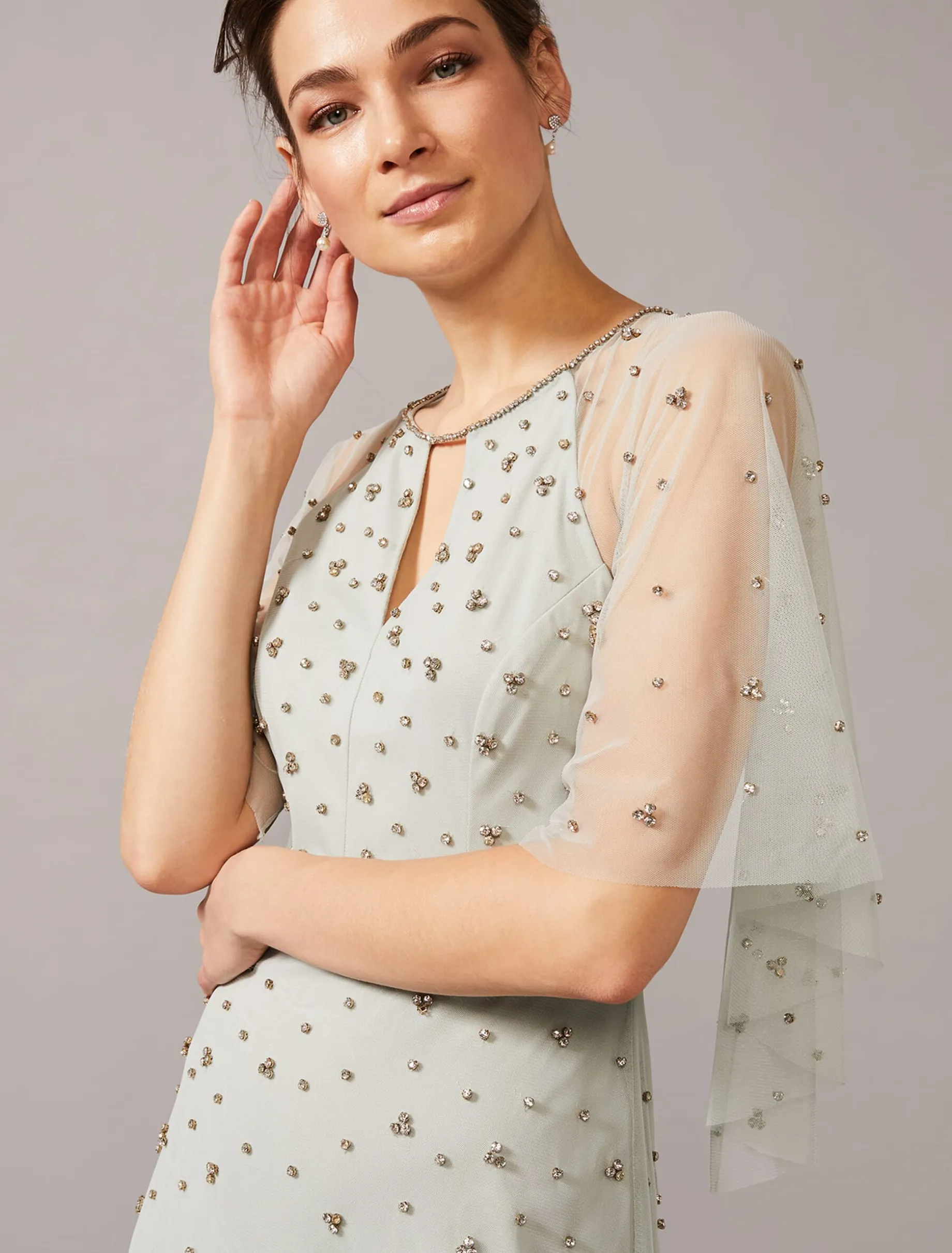Blanca Sparkle Tulle Dress