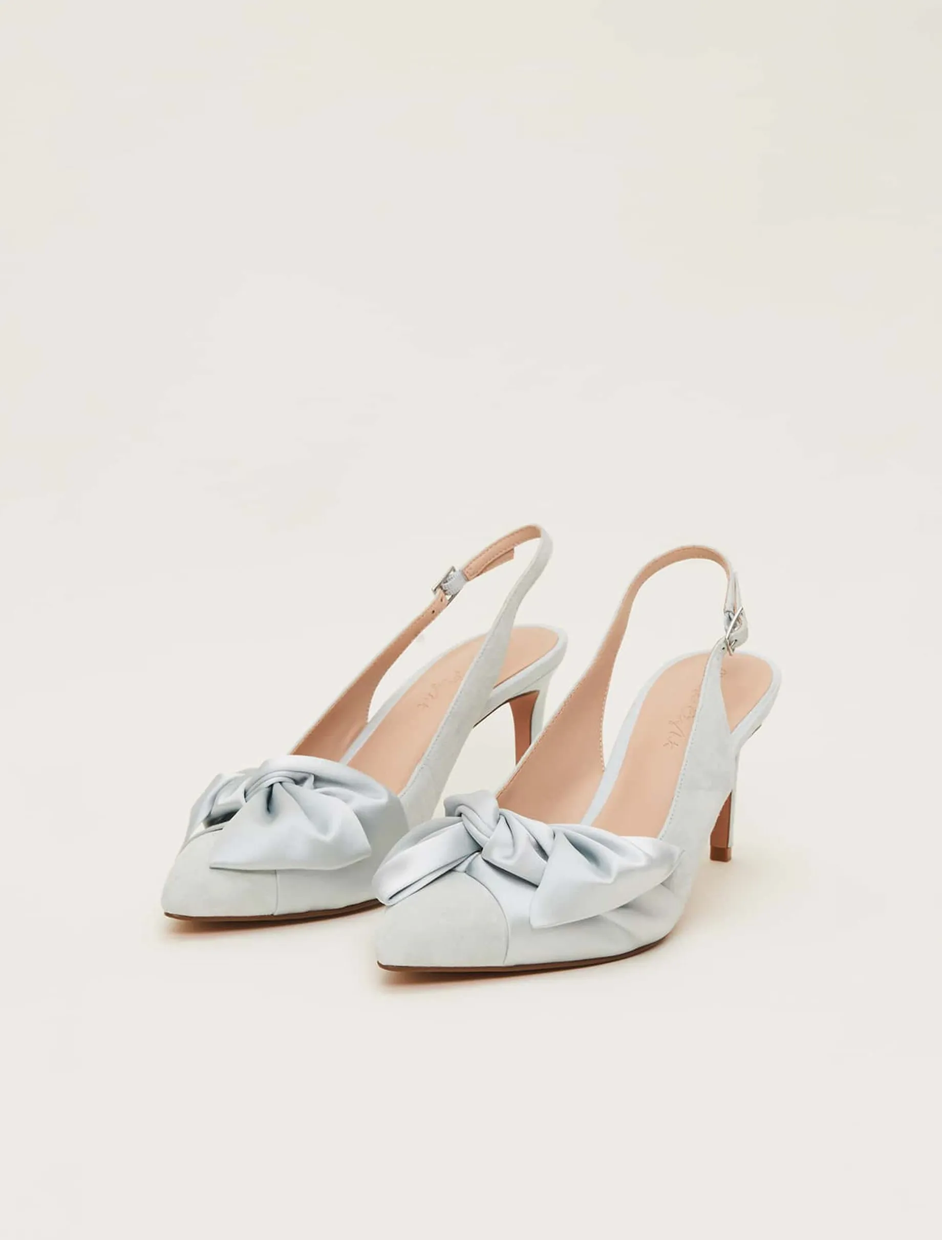 Blue Suede Strappy Heels