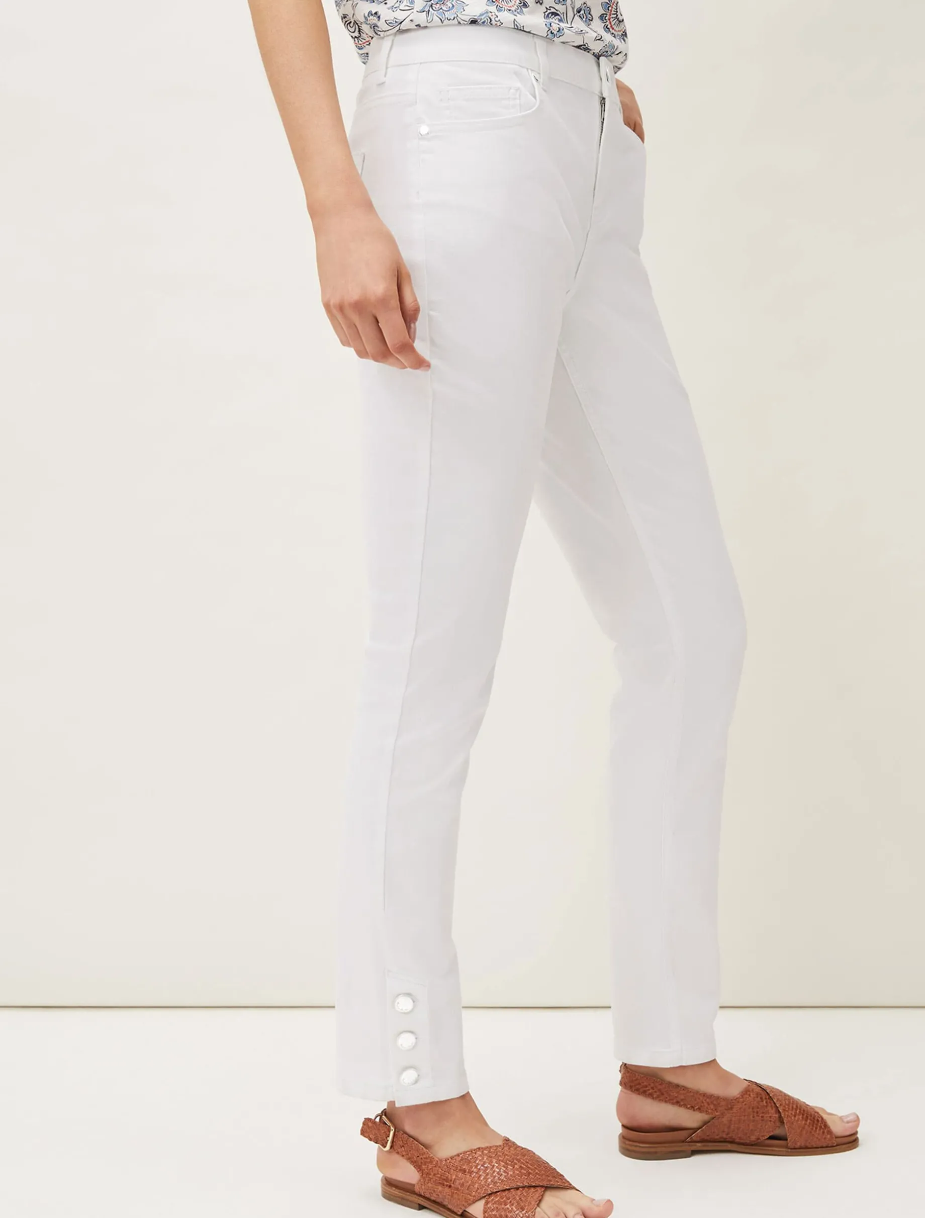 Bobbie Skinny Button Hem Jean