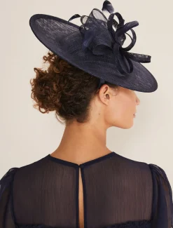 Bow And Feather Disc Fascinator