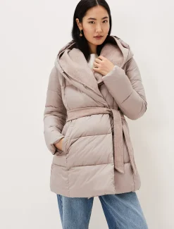Brae Belted Puffer Knit Coat